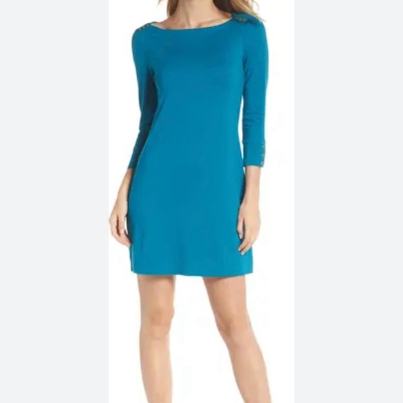 Lilly Pulitzer Sophie Women’s UPF 50+ Dress 3/4 Sleeve Tidal Wave Size Med. NWT - Picture 1 of 15